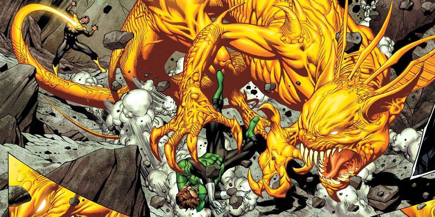Parallax attacking Green Lantern.