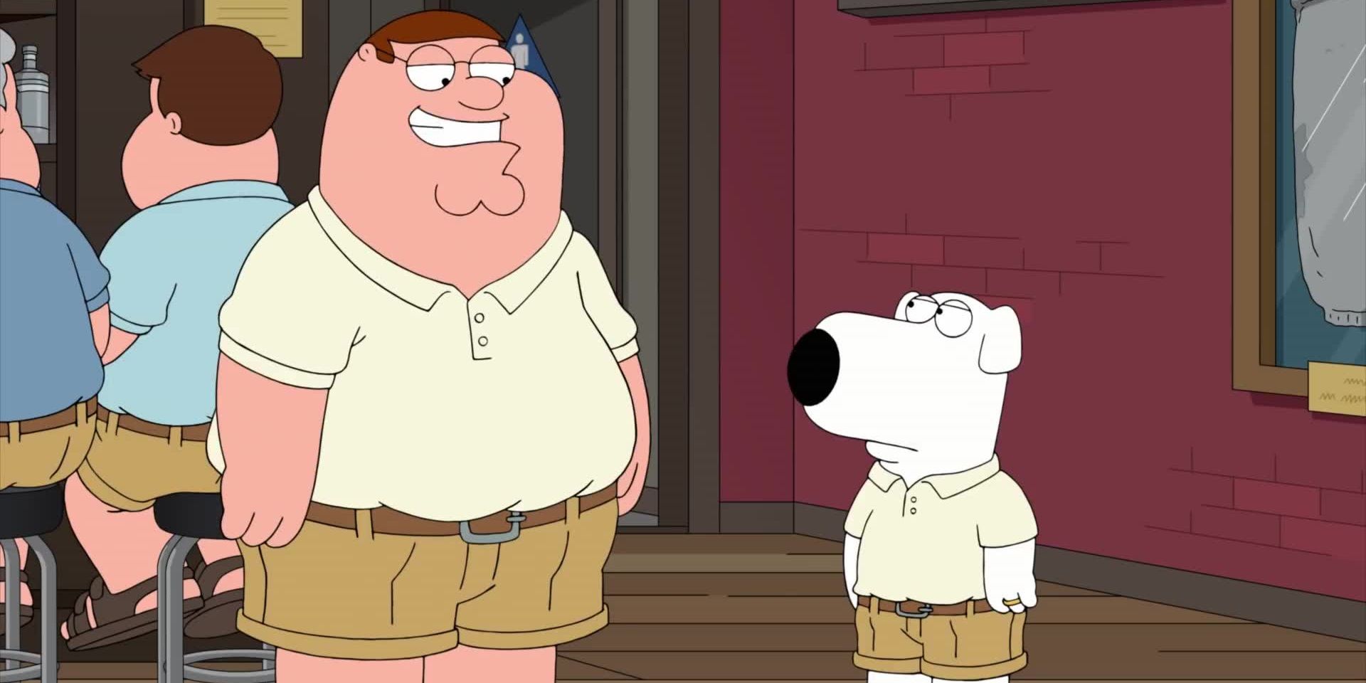 Peter teaches Brian how to be a husband in Family Guy