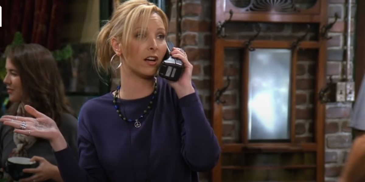Phoebe on the phone pretending to be Joey's agent in Friends