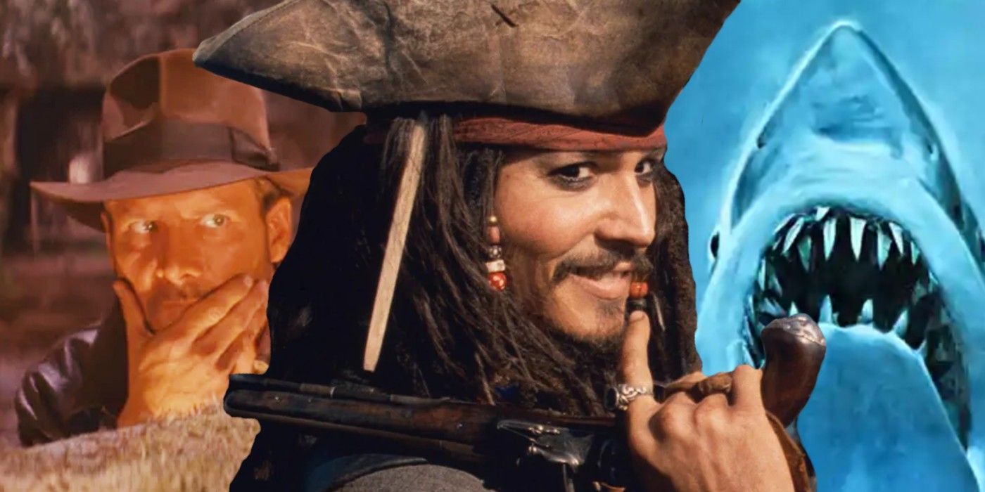 Pirates of the Caribbean Jack Sparrow jaws Raiders of the lost Ark