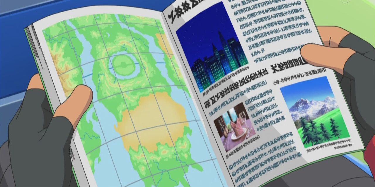 A map in the Pokemon anime