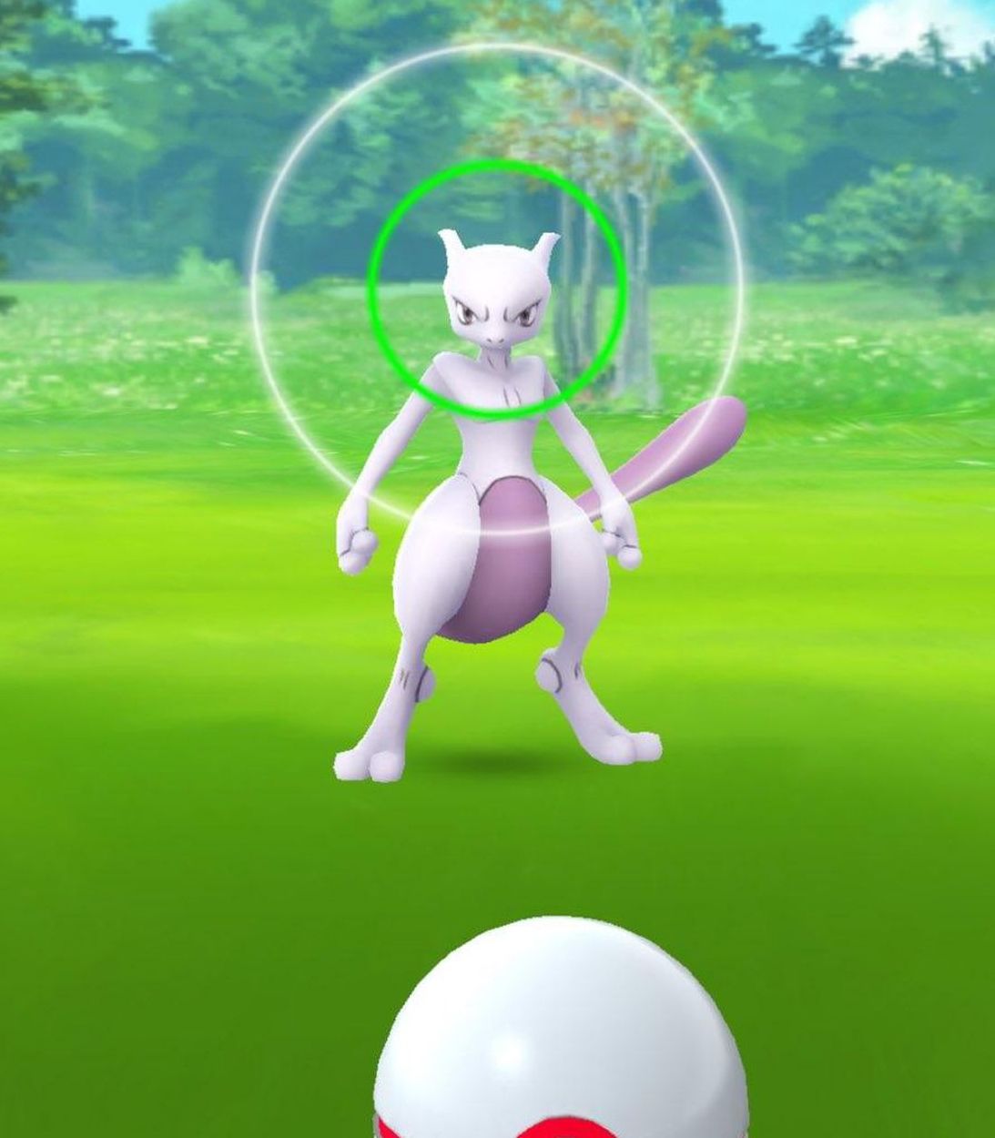 Vertical image of Mewtwo from Pokemon GO
