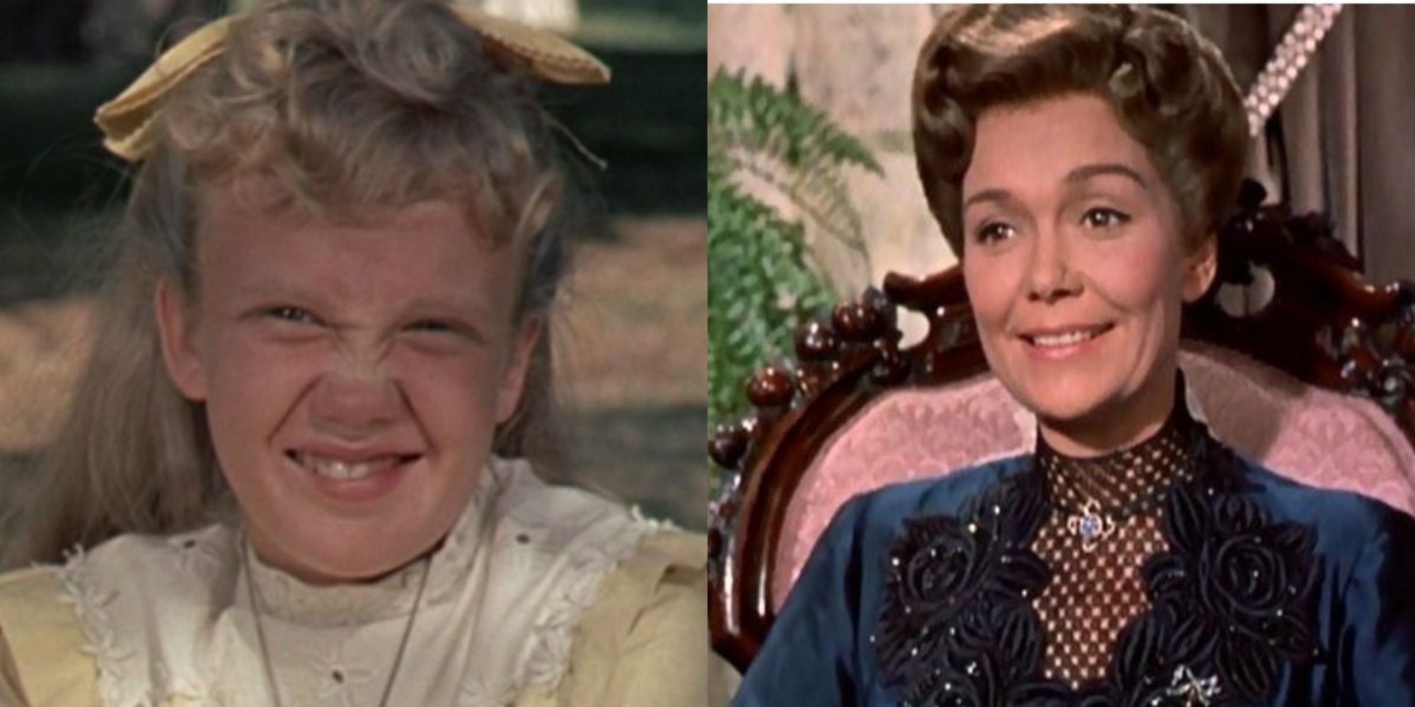Side by side image of Pollyanna and Aunt Polly from Pollyanna