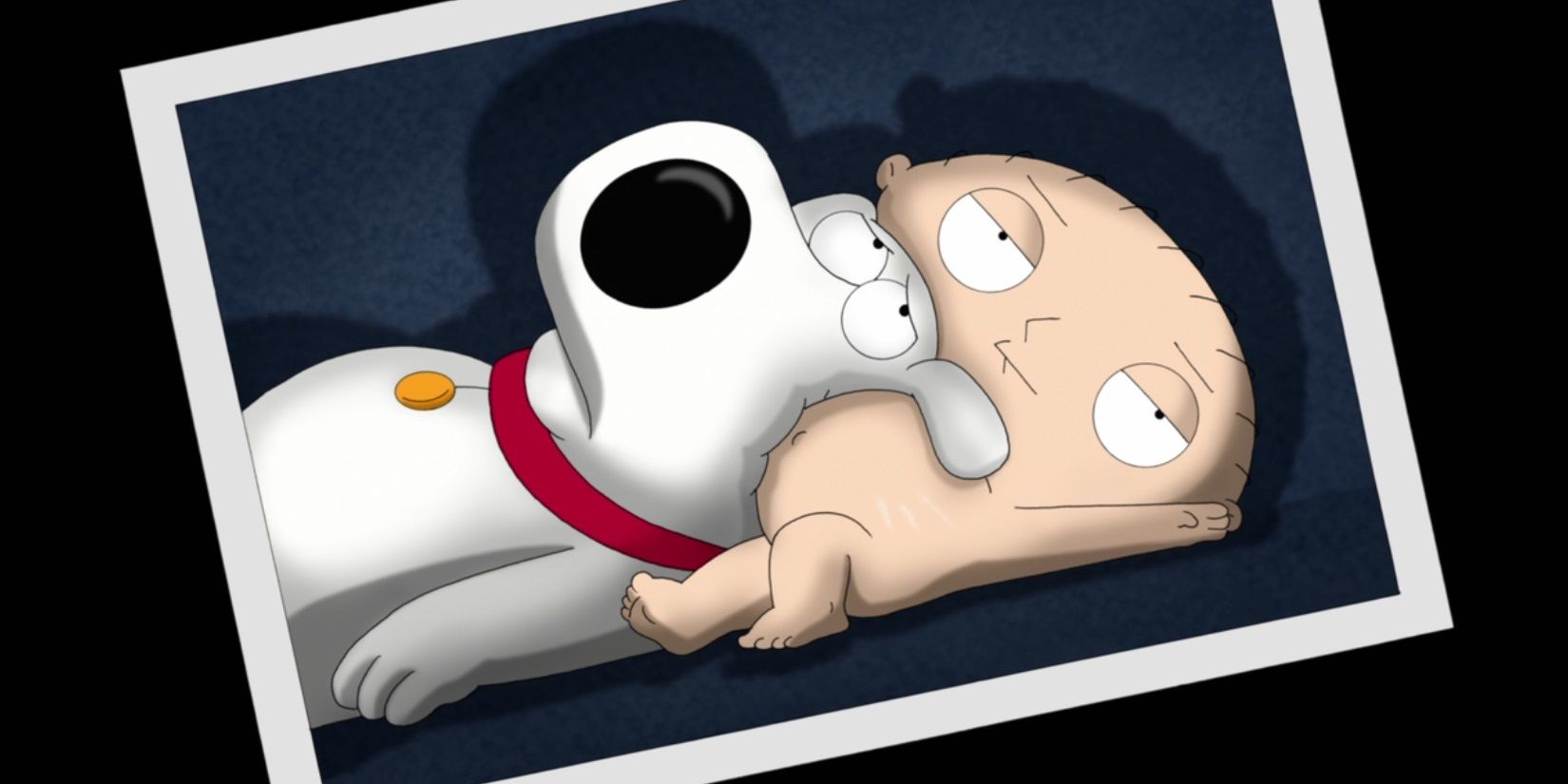 Pregnant Stewie with Brian in Family Guy.