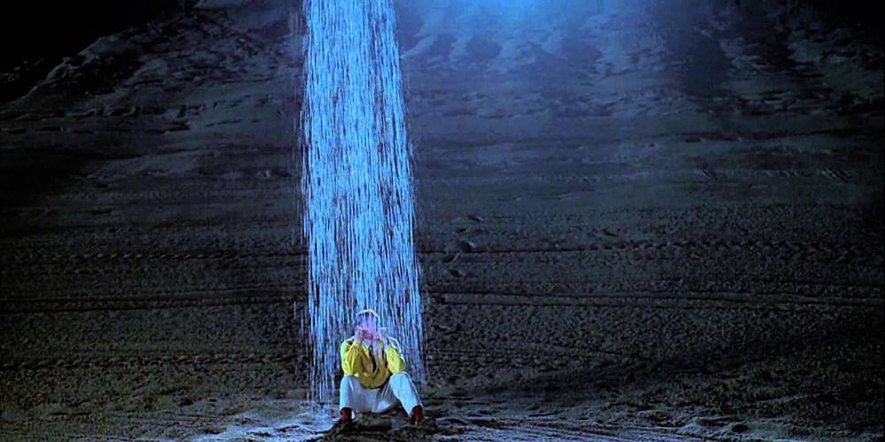 Rain selectively falls on Truman in the Truman show