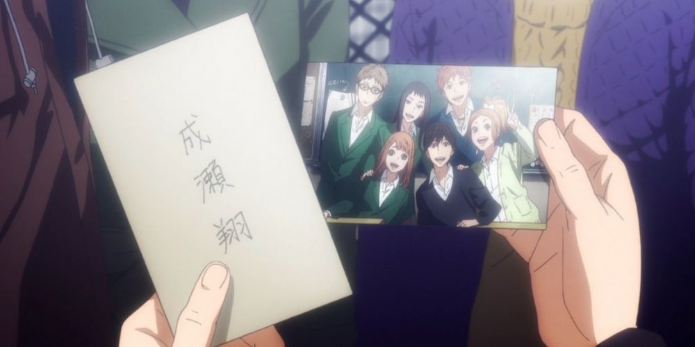 Photograph of some of the characters featured in the Orange anime series.