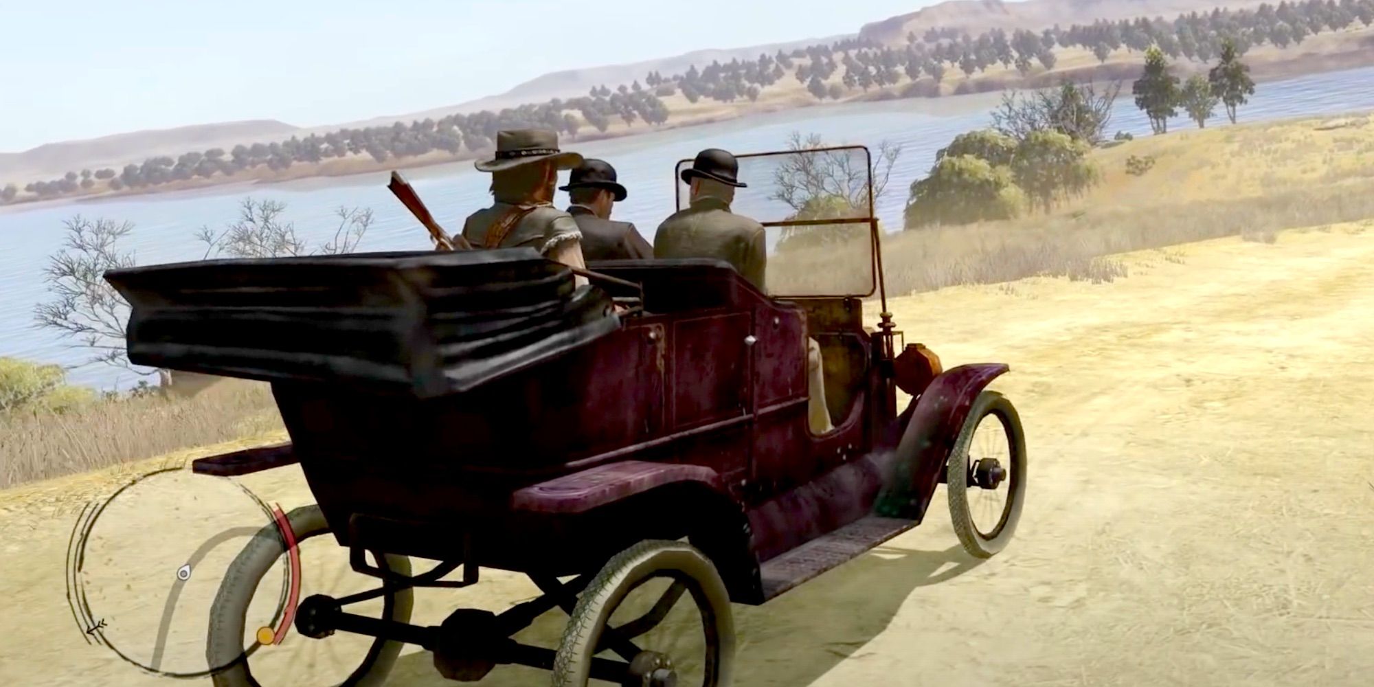 Ford Model T In Red Dead Redemption With Edgar Ross And John Marston. 