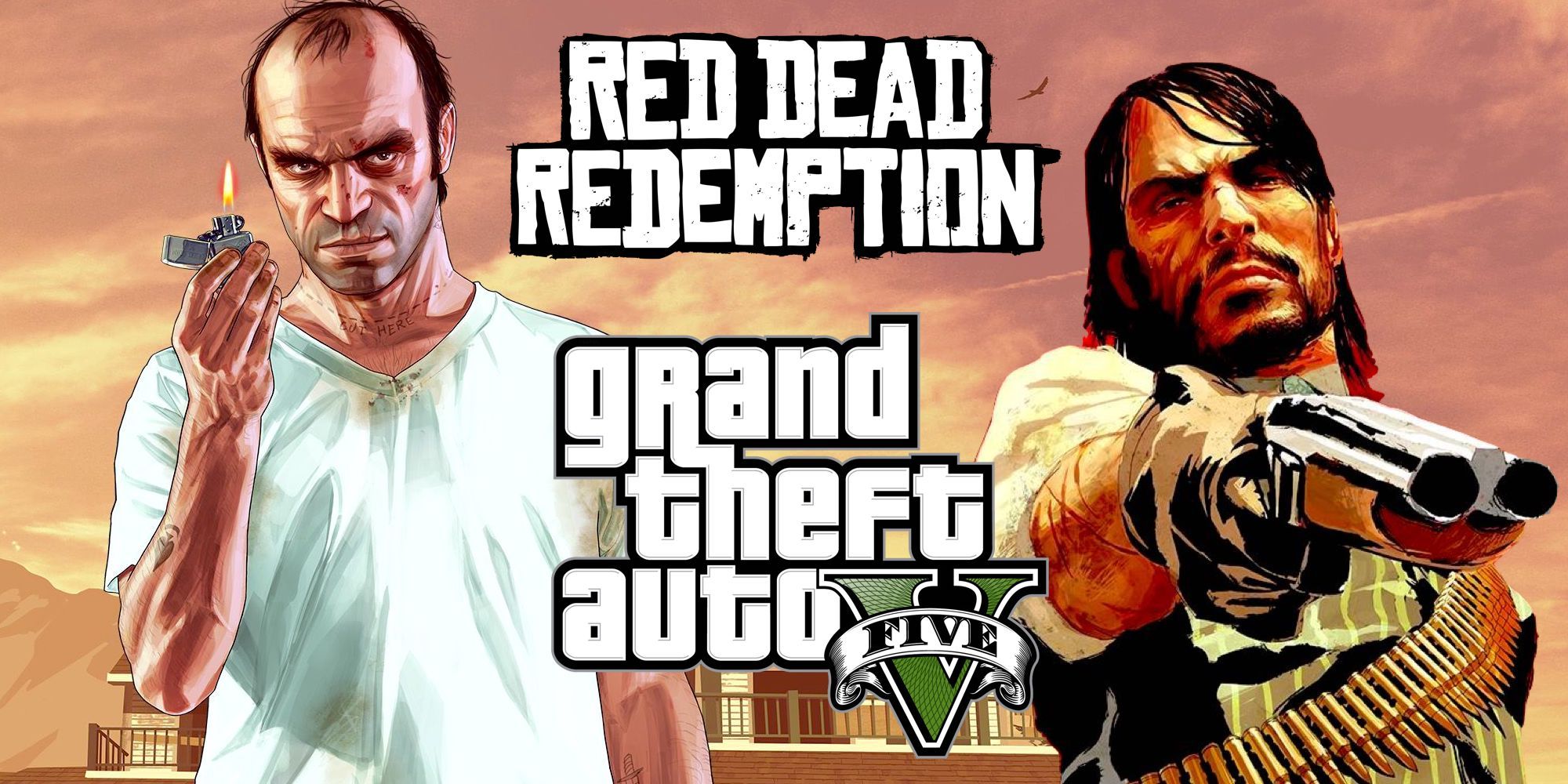 Red Dead Redemption and GTA 5's Trevor and John Marston.