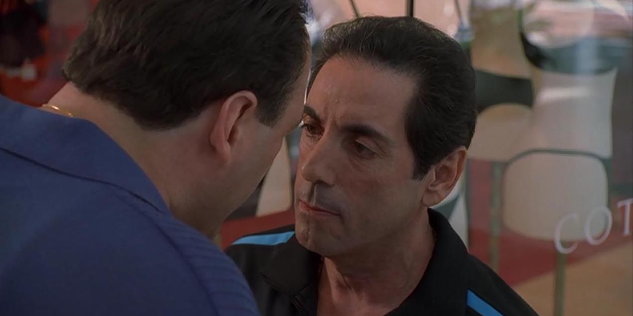 Richie gets a dressing down from Tony after he fails to keep his promise to Beansie in The Sopranos