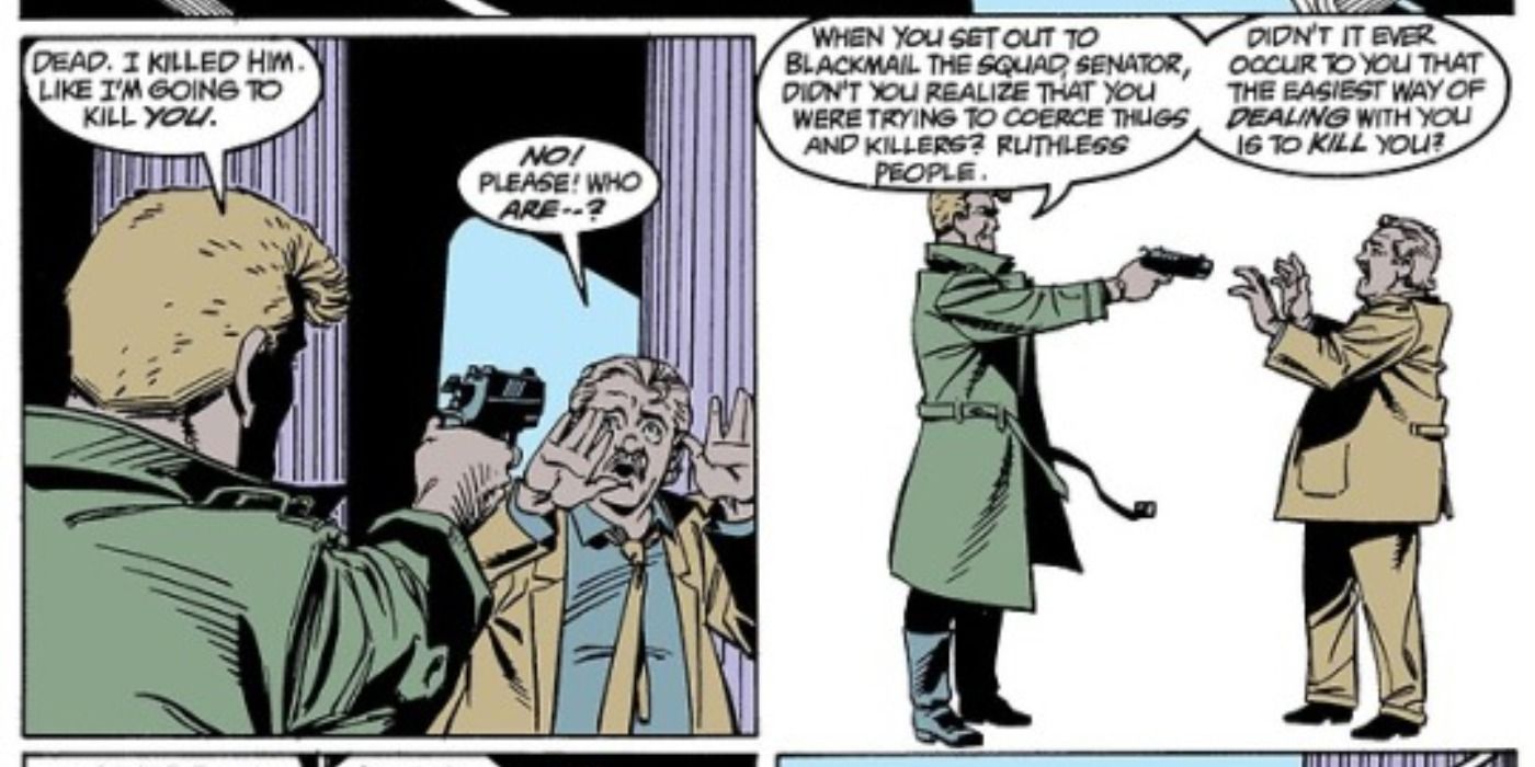 Rick Flag Confronts Senator Cray in DC Comics
