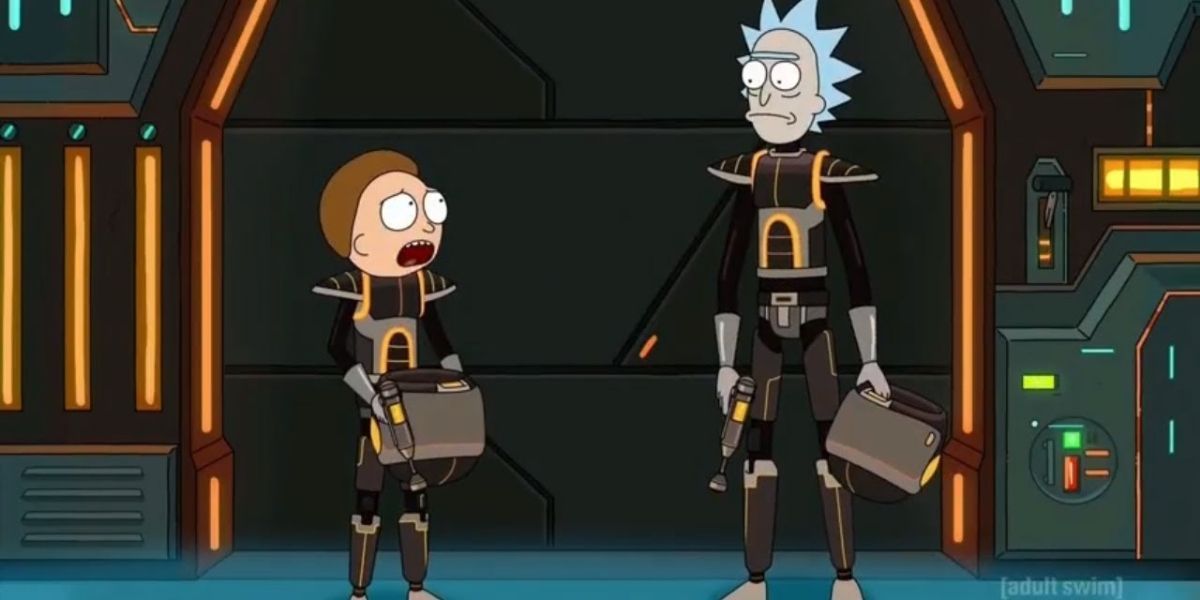 Morty laughs at Rick