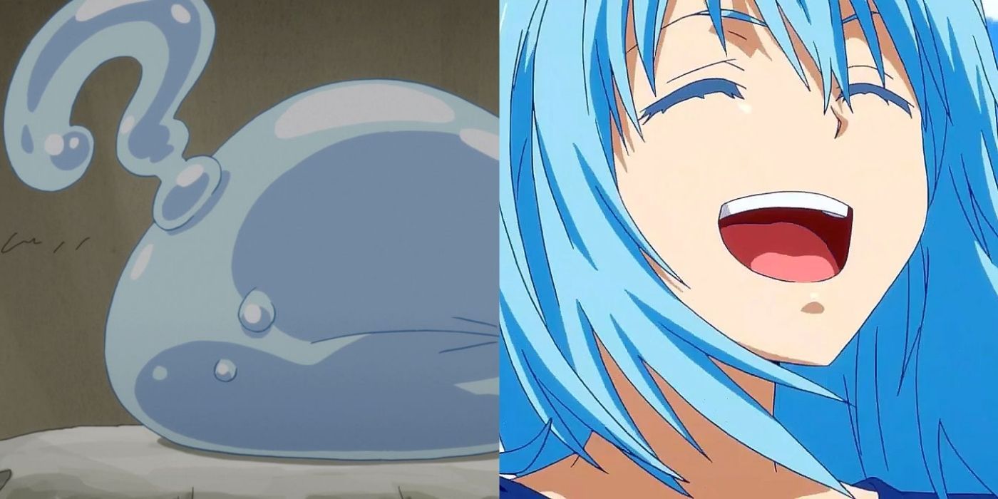 Rimuru with a question mark and laughing