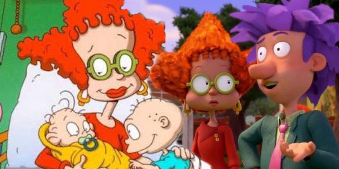 A split image showing the original Rugrats and the Reboot