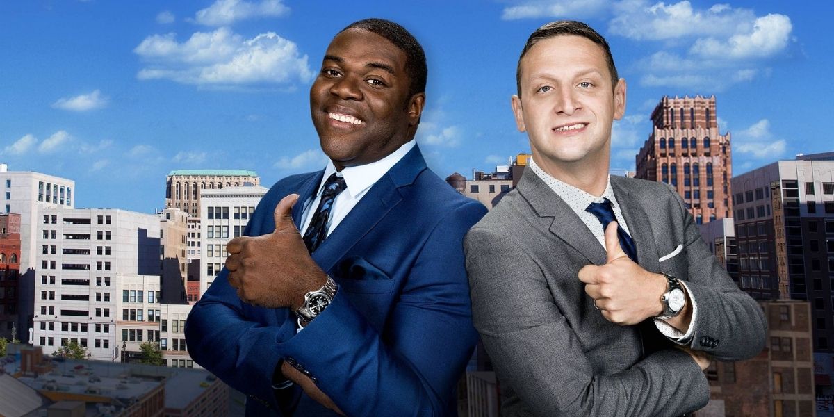 Sam Richardson and Tim Robinson give the Detroiters a thumbs up