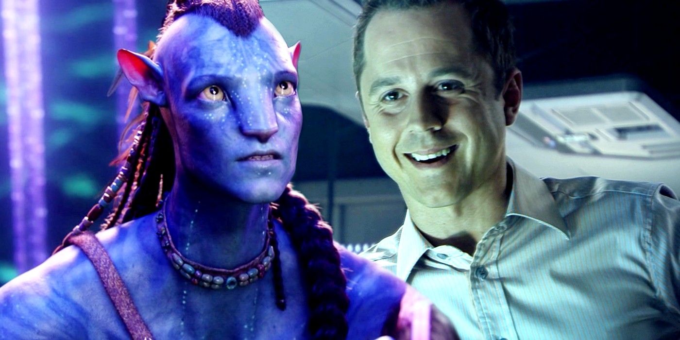 Sam Worthington as Jake Sully and Giovanni Ribisi as Parker in Avatar