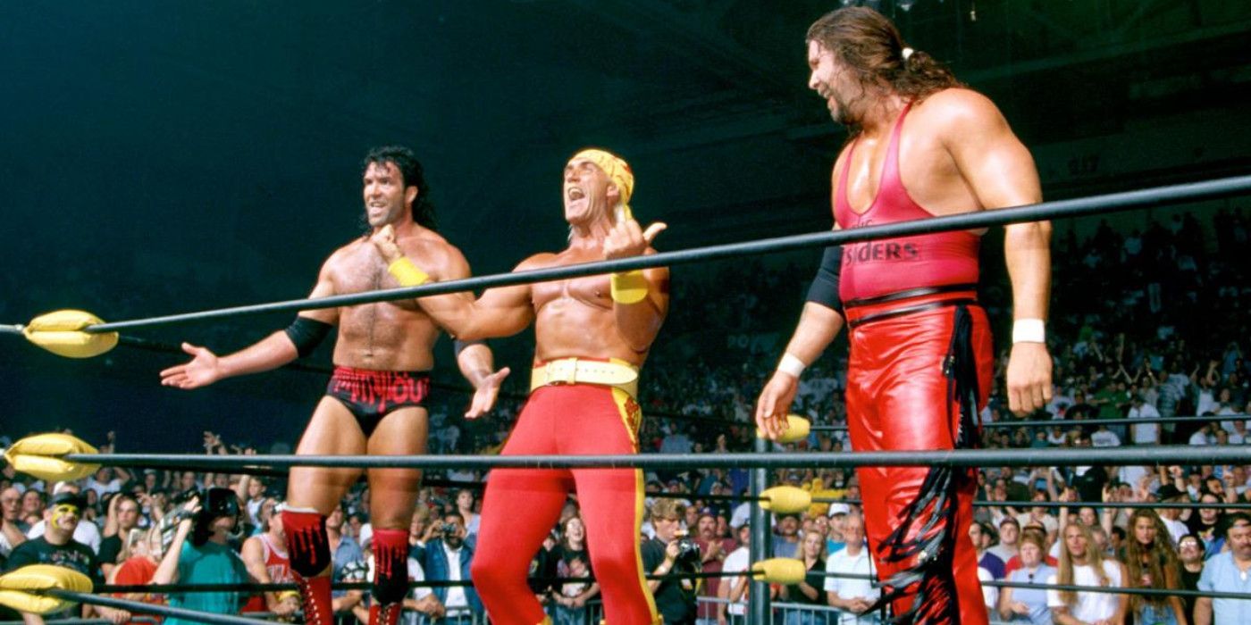 Scott Hall, Hulk Hogan, and Kevin Nash Form nWo at WCW Bash at the Beach 1996