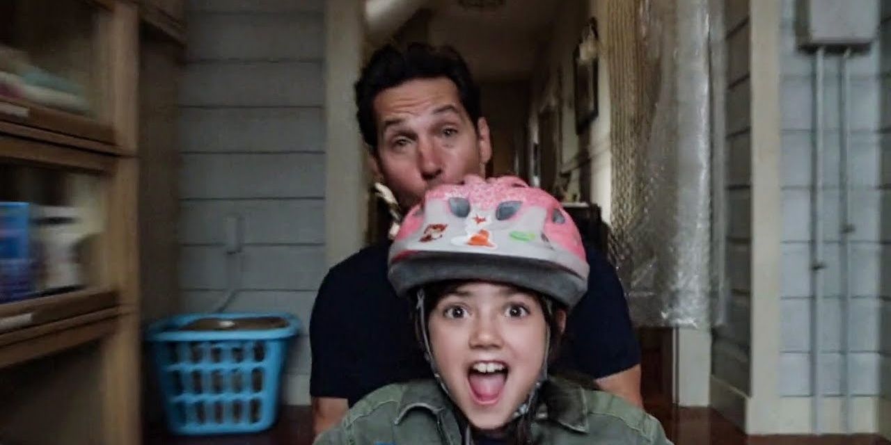 Scott Lang and Cassie on a home made slide 