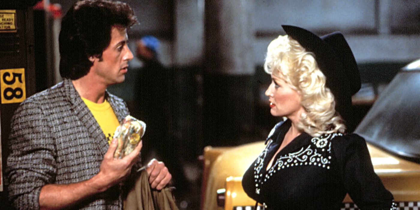 Sylvester Stallone and Dolly Parton in Rhinestone