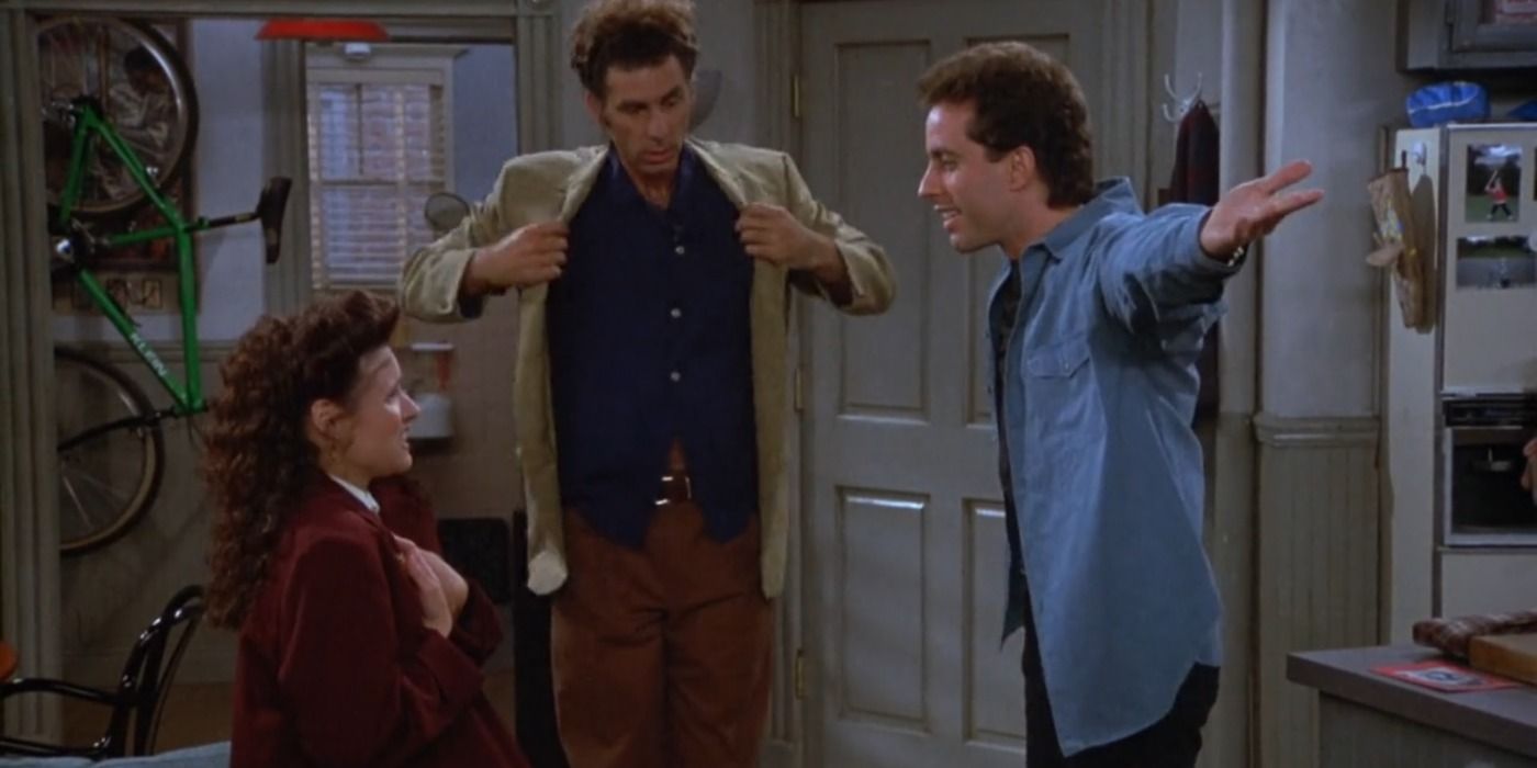 Seinfeld Kramer and Jerry reassure Elaine in The Pick