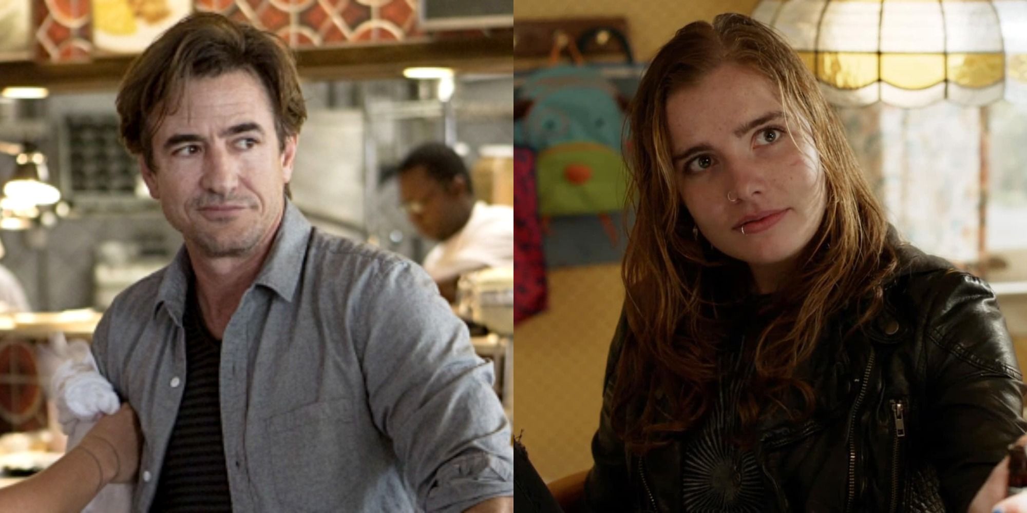 Split image showing Sean and Sandy from Shameless