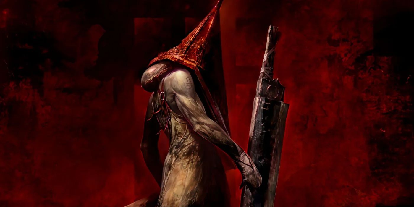 Promotional art of Pyramid Head from the Silent Hill games.