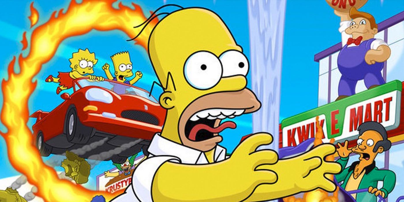 Homer on the cover of the Simpsons Hit and Run