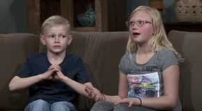 Sister Wives Truely Brown sits on couch talking with Solomon