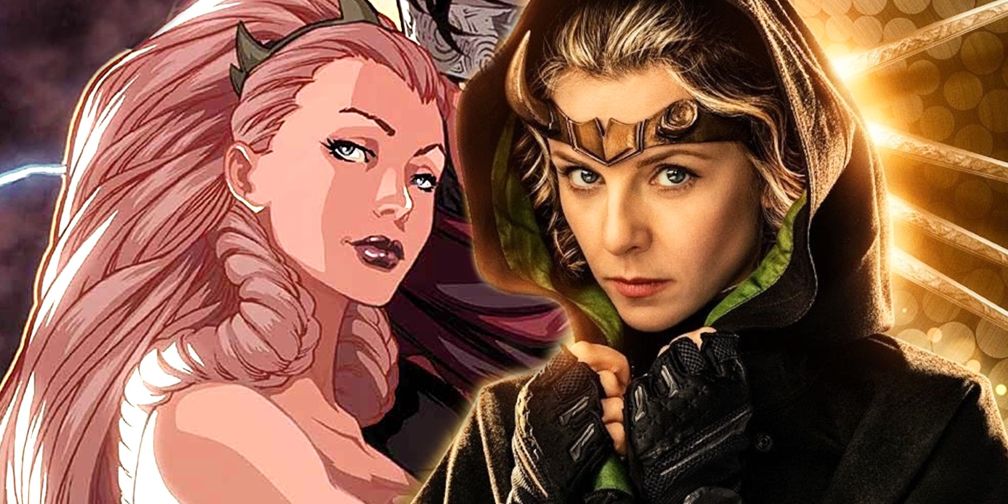 Sophia Di Martino as Lady Loki and Sylvie Lushton's Enchantress in Marvel Comics
