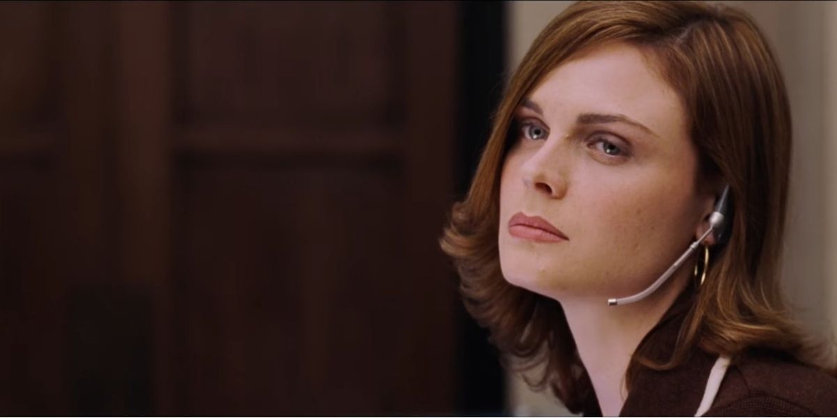 The receptionist looking unimpressed in Spider-Man 2