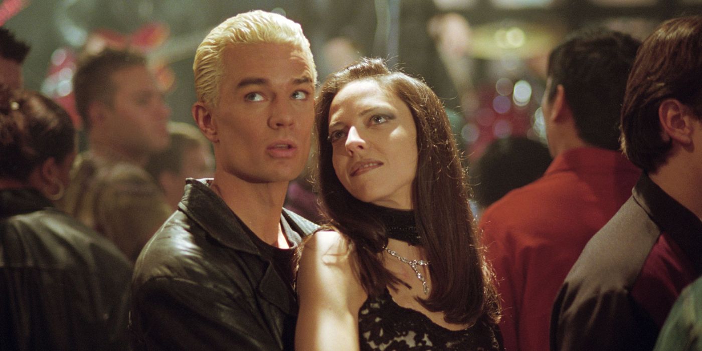 Spike hugging Drusilla on Buffy the Vampire Slayer.