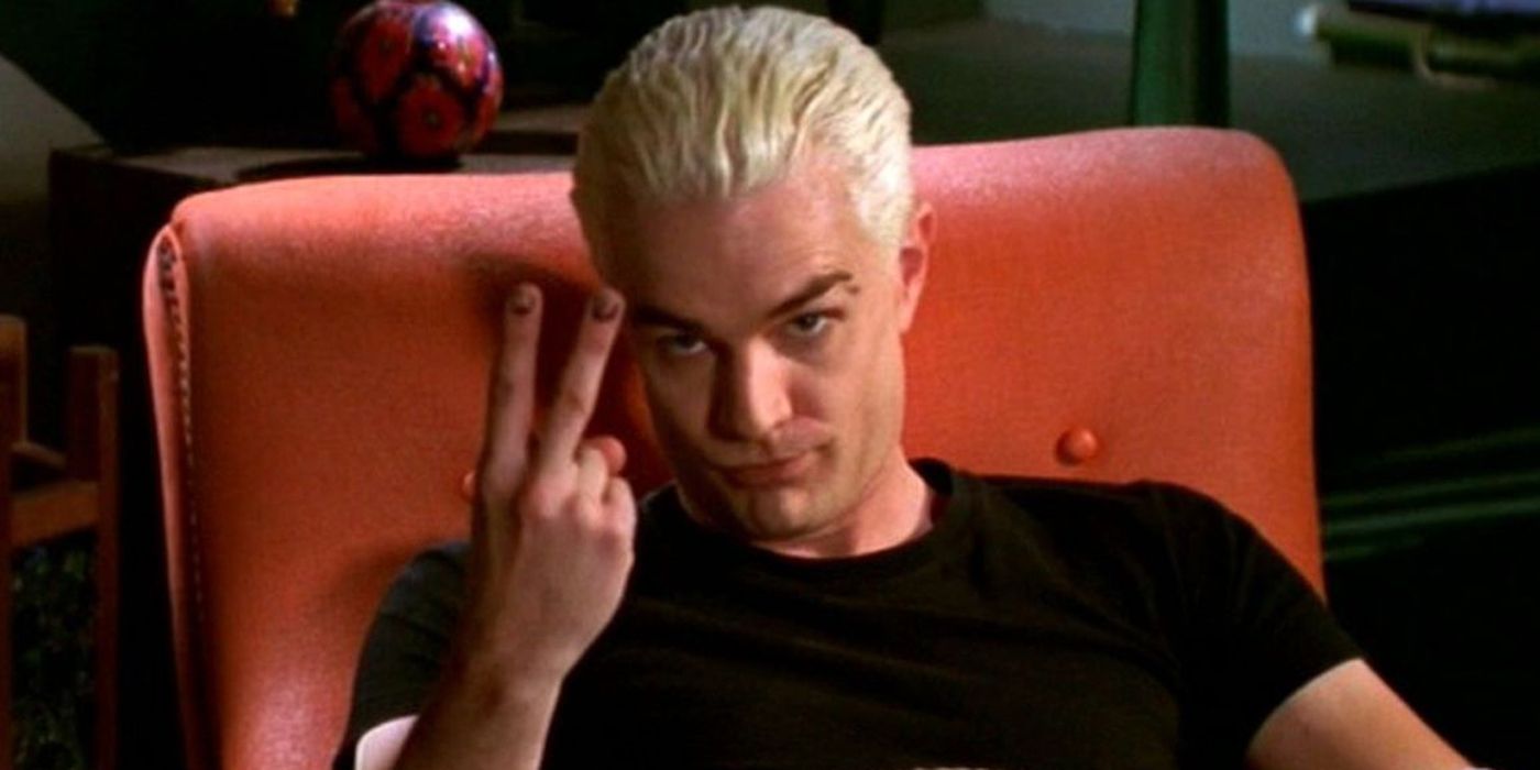 Spike tied up to a chair in Buffy.
