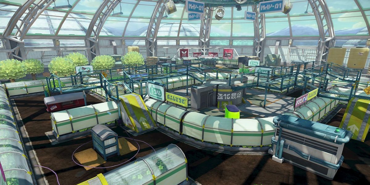 Splatoon 2, Kelp Dome introduction screen, a.k.a. the worst map in the game.