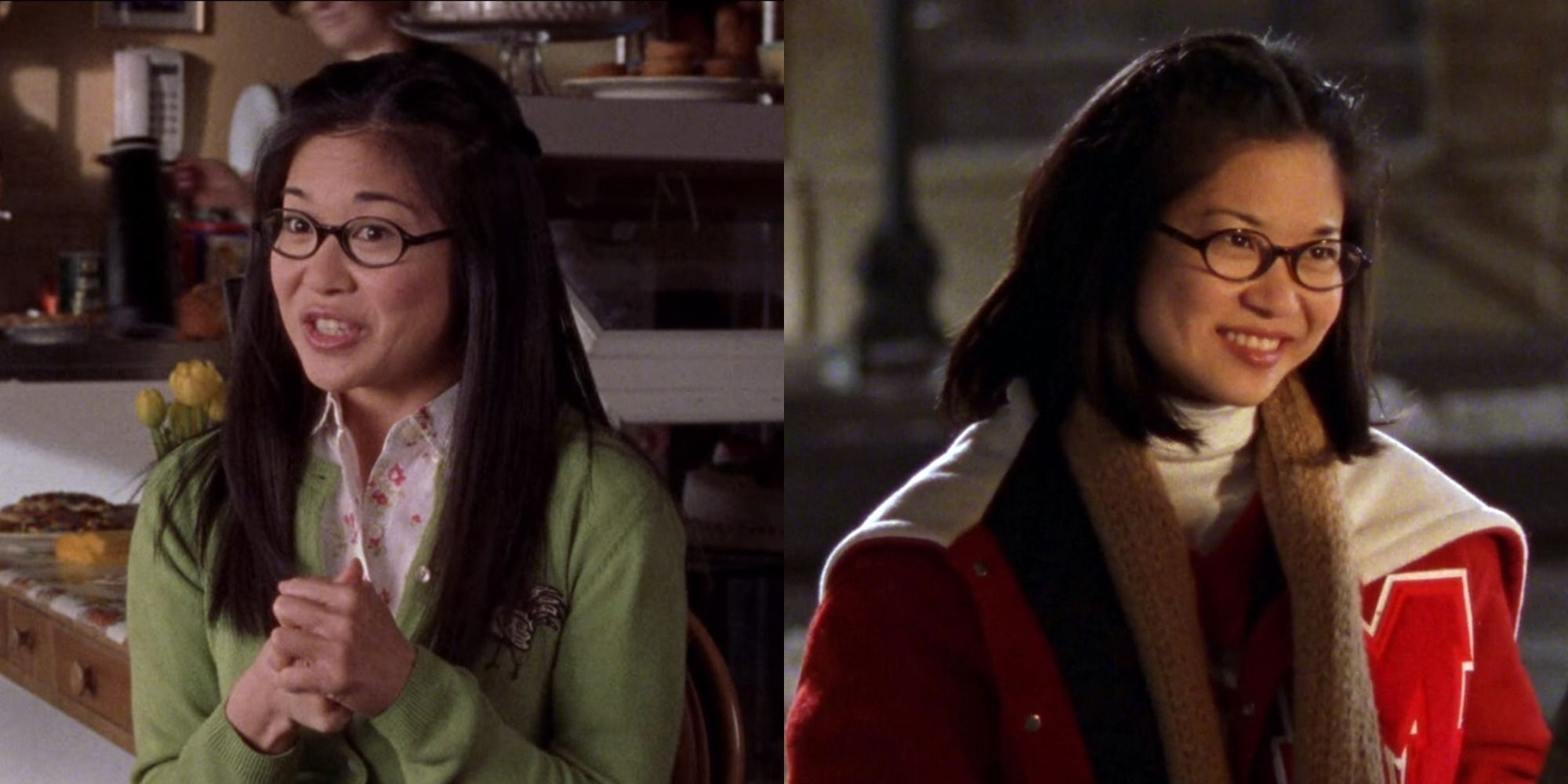 A split image of Lane from the Gilmore Girls series.