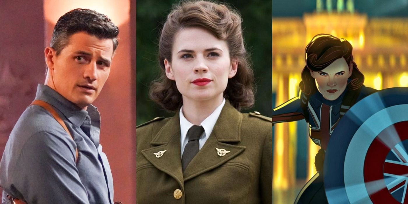 Split image of Sousa, Peggy Carter and What If Captain Britain Loki Feature