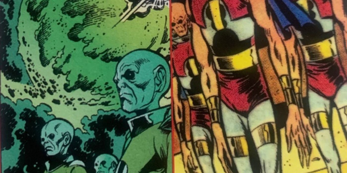 Split reality of the Time Twisters from Marvel Comics