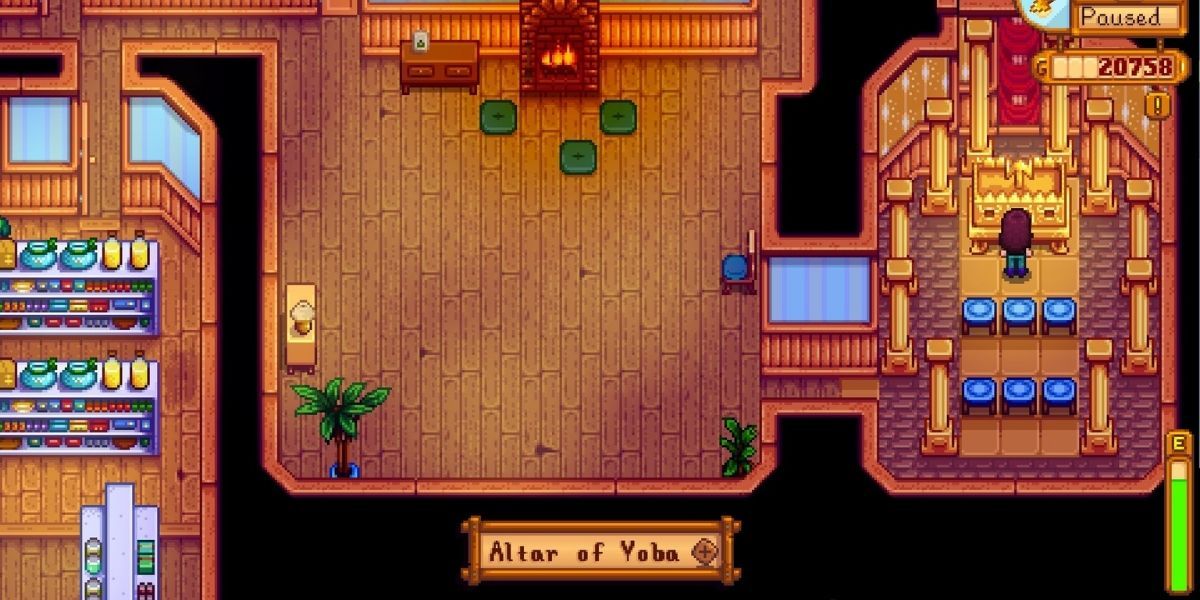 The altar to Yoba in the back of Pierre's store