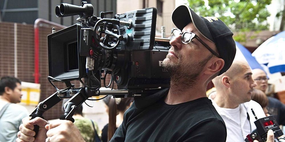Steven Soderbergh operates camera