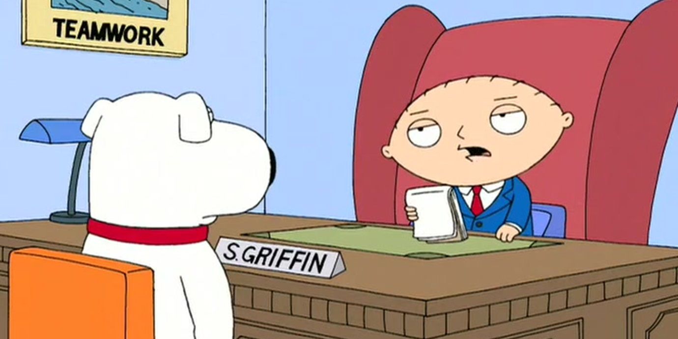 Stewie and Brian working together in Family Guy