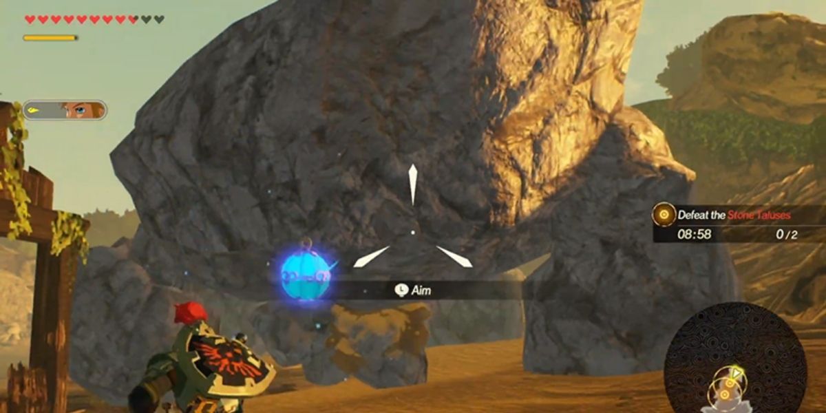 Link attacks a Stone Talus
