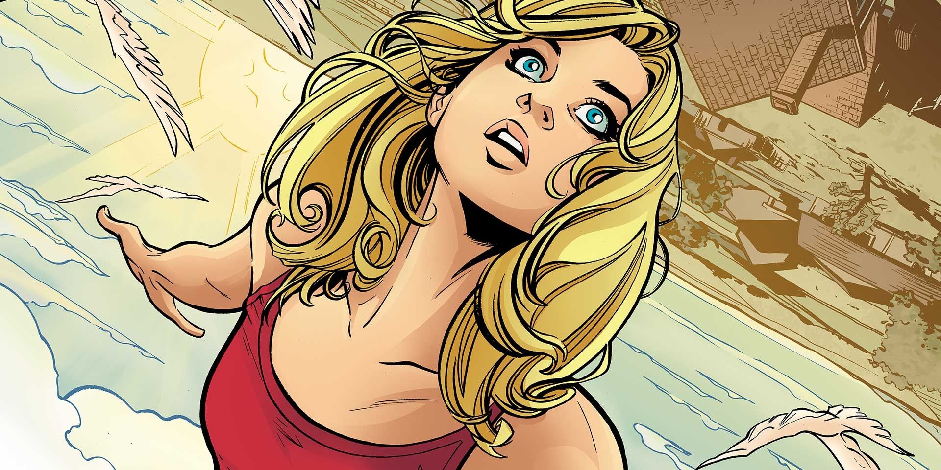 Supergirl looking up in DC Comics