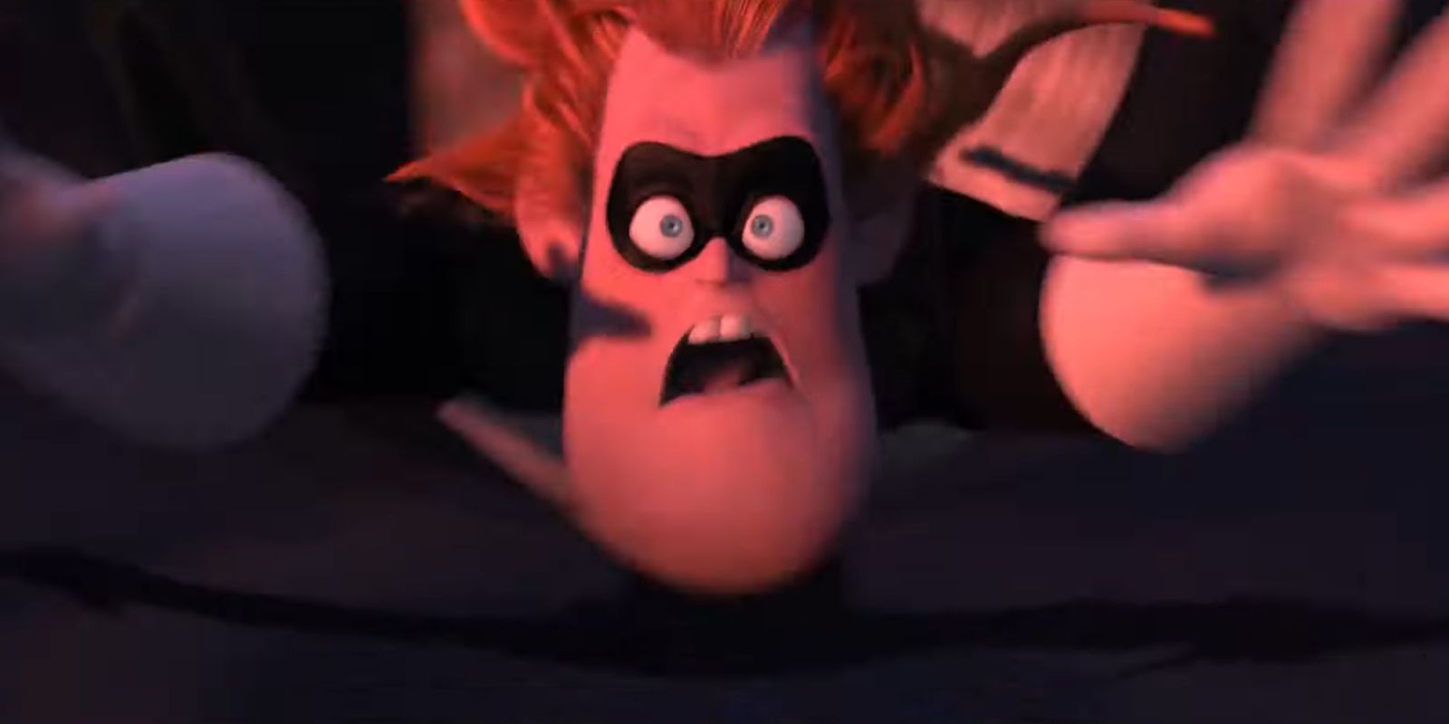 Syndrome being pulled into the jet turbine in The Incredibles