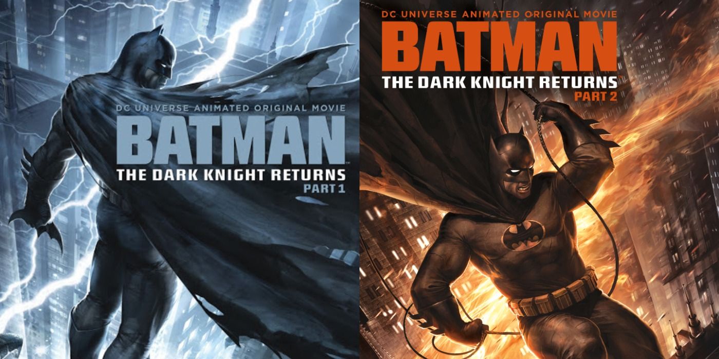 Cover art of Batman in The Dark Knight Returns, Part One and Two