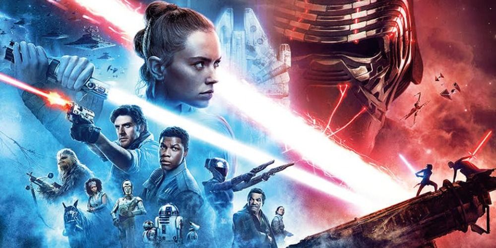 Promo art for The Rise of Skywalker featuring the main cast