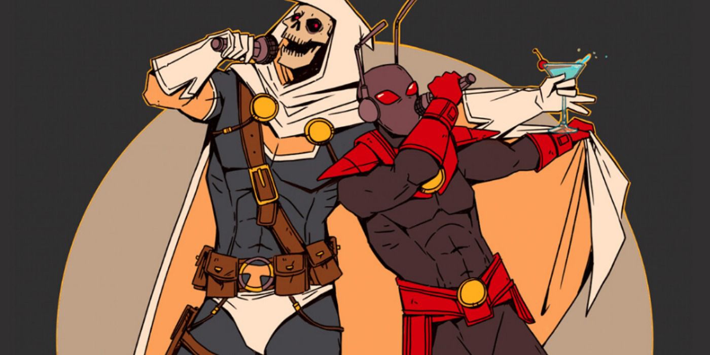 Taskmaster and Black Ant signing karaoke.