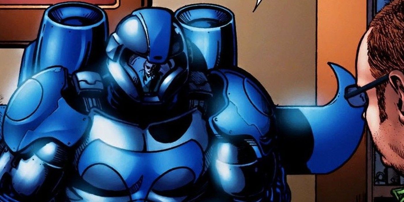 Tek Knight in his armor suit in The Boys comic
