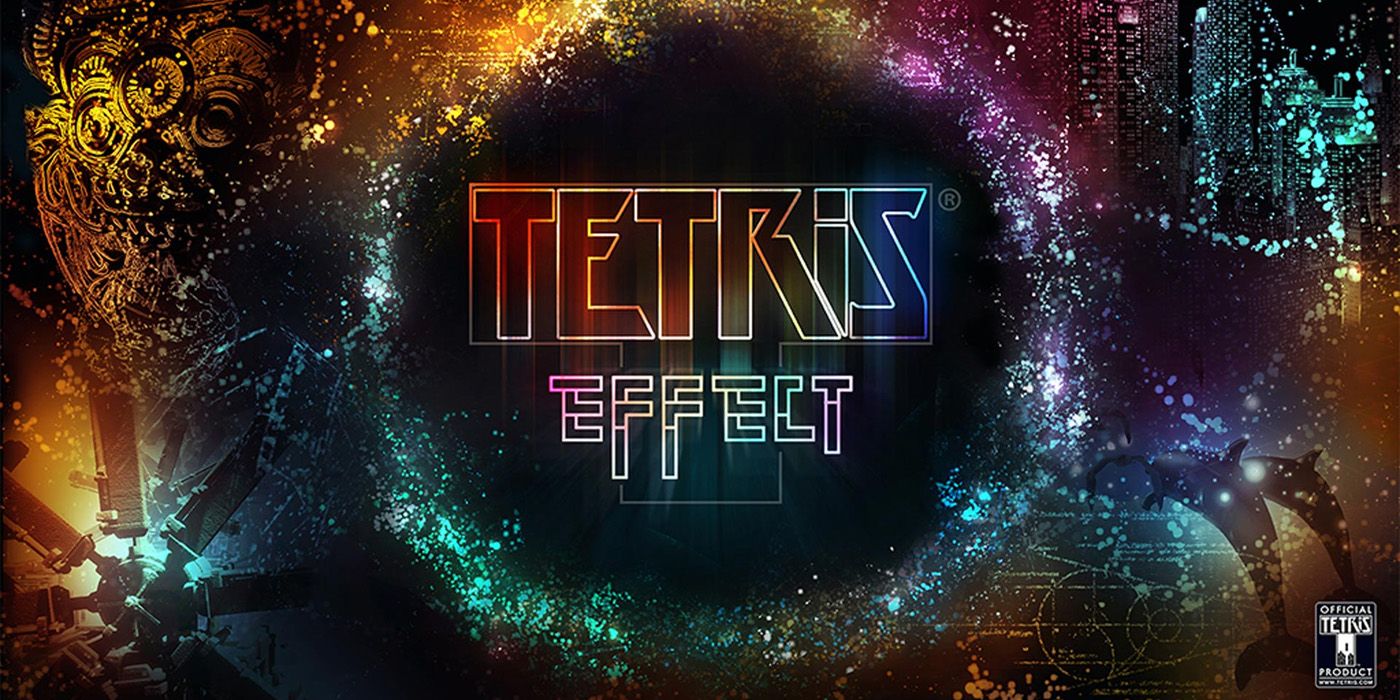 Title card for the game Tetris Effect