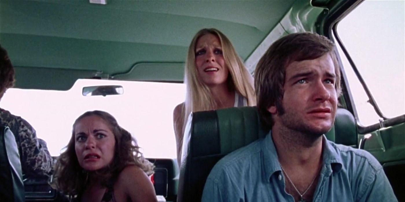 Sally and her friends meet the Hitchhiker in Texas Chainsaw Massacre