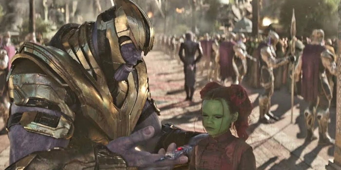 Thanos takes young Gamora.