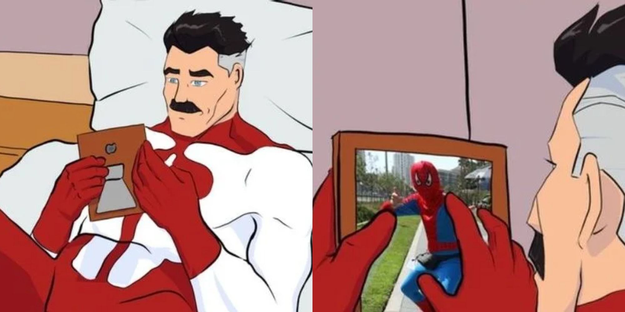Omni-Man and Spider-Man Invincible meme.
