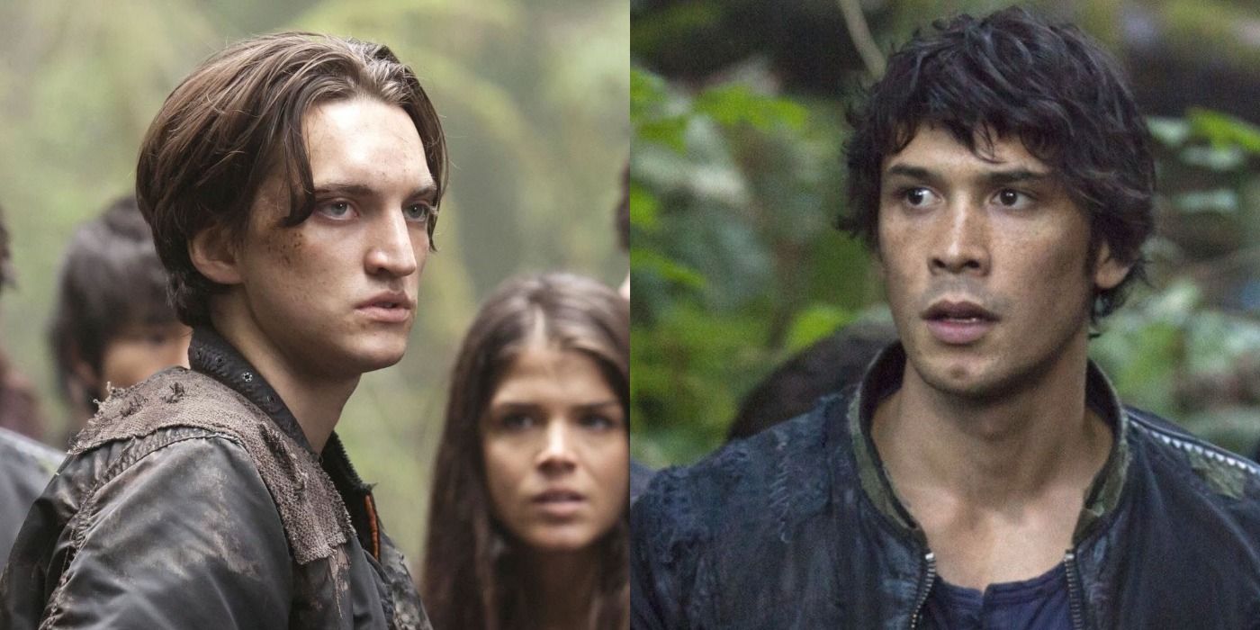 Split Image The 100 Murphy and Bellamy at the Delinquent Camp Season 1